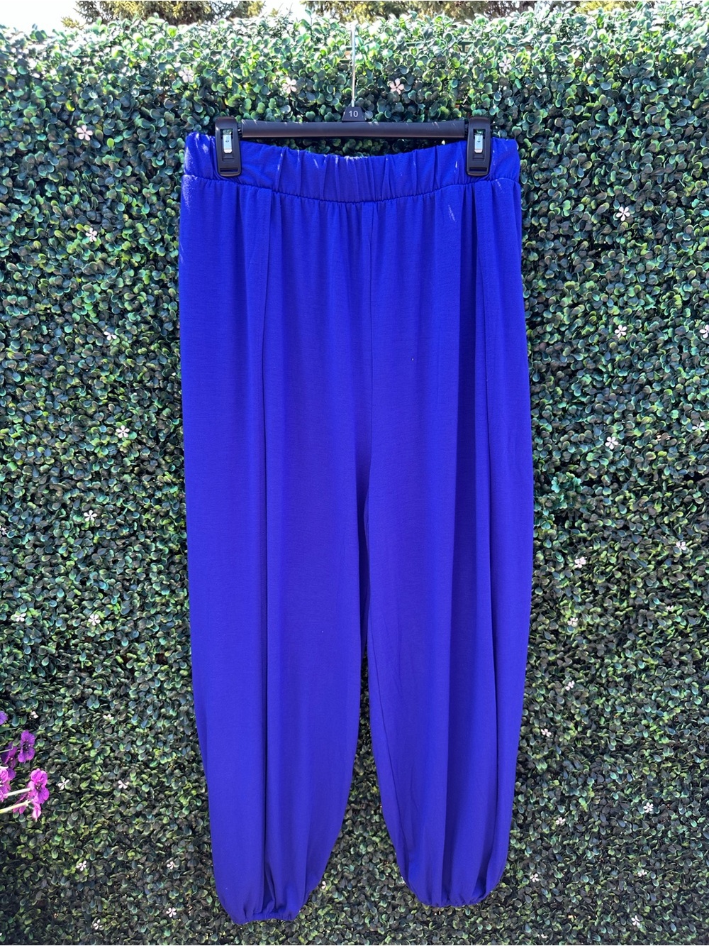 Zenana Xl Women's Elastic Waist Harem Pants — Royal Blue